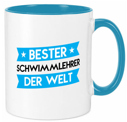 Bester Schwimmlehrer | Lehrer Schüler schwimmen lustig Humor Geschenkidee Tasse