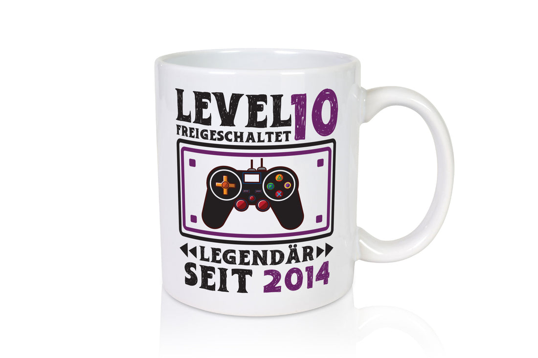 Level 10 Freigeschaltet | 10. Geburstag Zocker 2014 Geschenkidee Humor Tasse