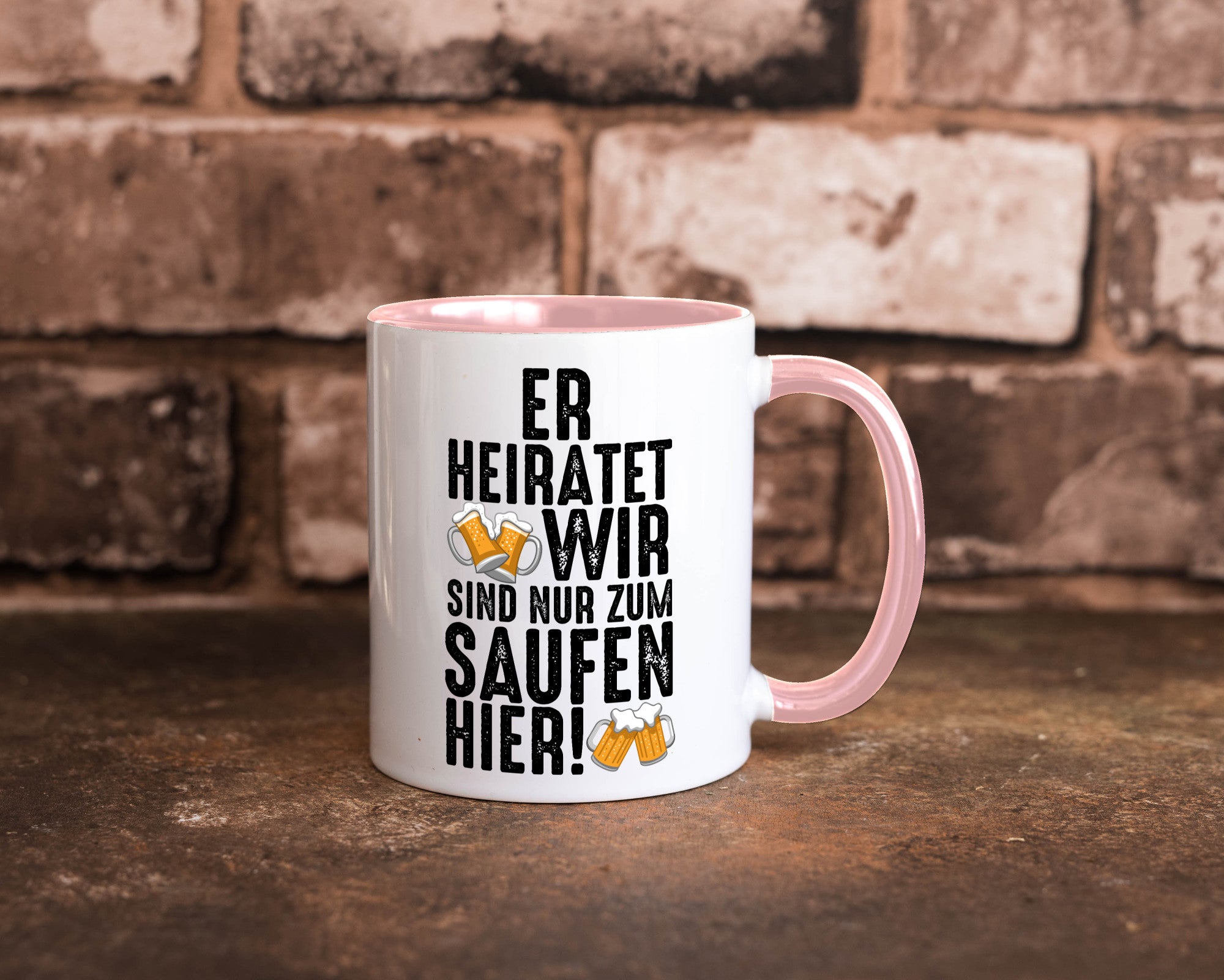 JGA | Er heiratet Junggesellenabschied Polterabend v2 lustiger Spruch Geschenk