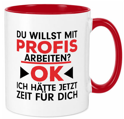 Profi Arbeiter | Arbeit Tasse mit Profis Beruf Geschenk Kollegen Büro lustiger