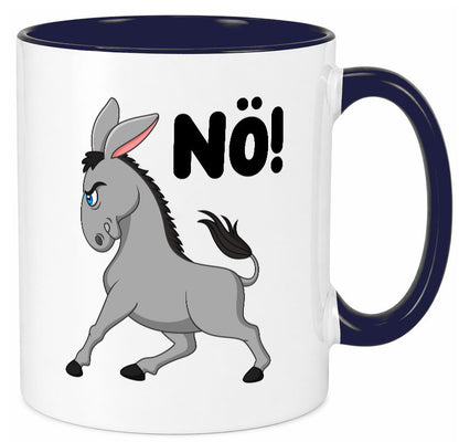 Nö | Sturer Esel hab kein bock lustig Humor Geschenkidee Geschenk Tasse