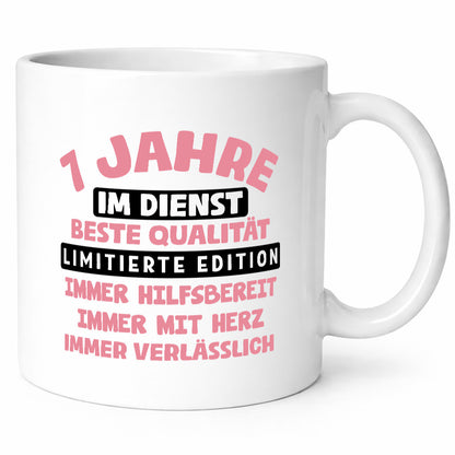 7 Jahre im Dienst | Jubiläum Arbeit v11 lustiger Spruch Geschenk Kollegen Büro