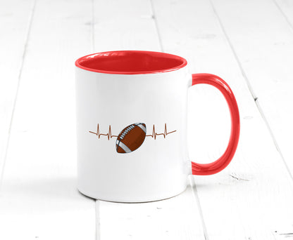 American Football Herzschlag | Footballer Superbowl Humor Geschenkidee Tasse