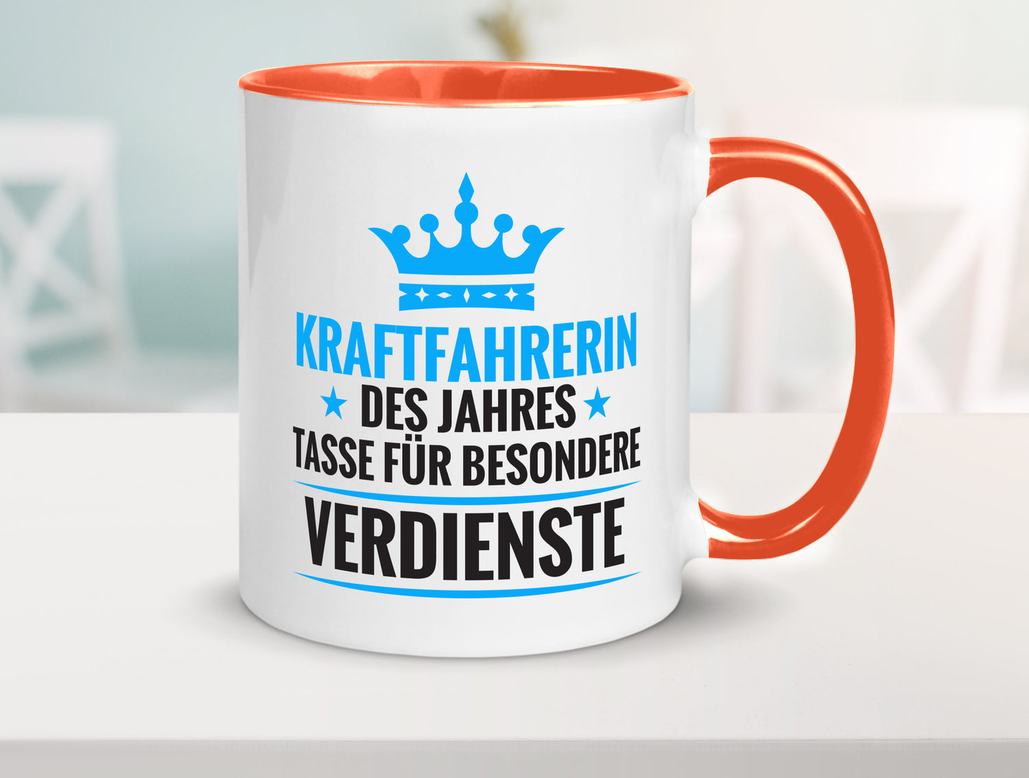 Besonderer Verdienst: Kraftfahrerin | Lastwagen LKW Humor Geschenkidee Tasse