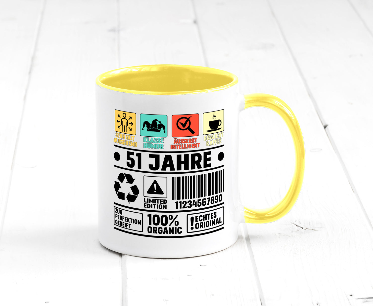 51. Geburtstag | 51 Jahre Humor Limited Edition Geschenkidee Tasse
