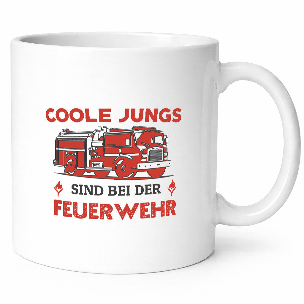 Coole Jungs sind bei der Feuerwehr | Feuerwehrmann lustiger Spruch Geschenk