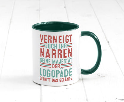 Verneigt euch: Logopäde | Sprachtherapie Geschenkidee Humor Tasse