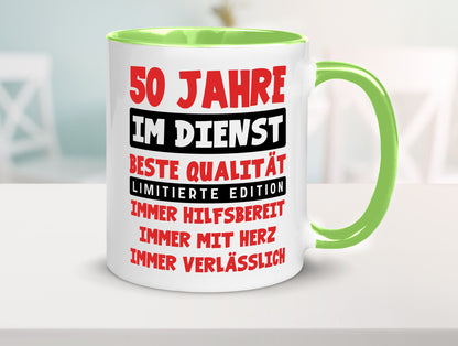 50 Jahre im Dienst | Jubiläum Arbeit v9 lustiger Spruch Geschenk Kollegen Büro