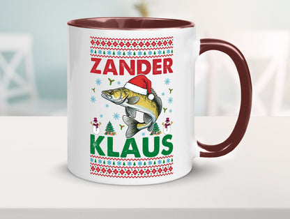 Zander Klaus | Ugly Christmas Angler Angeln v2 Geschenk Humor Geschenkidee Tasse