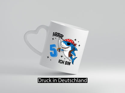 5. Geburtstag | 5 Jahre Arr Pirat Hai Piraten Humor Geschenkidee Tasse