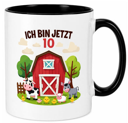 10. Geburtstag | 9 Jahre Bauernhof und Tiere Geschenk Geschenkidee lustiger Tasse