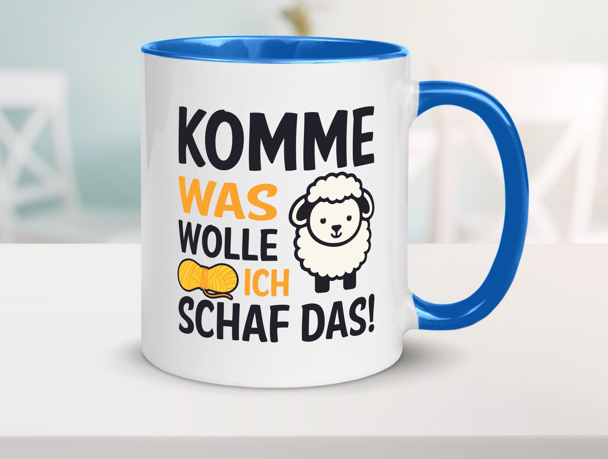 Komme was wolle, ich schaf das | Wolle Humor Geschenkidee Tasse