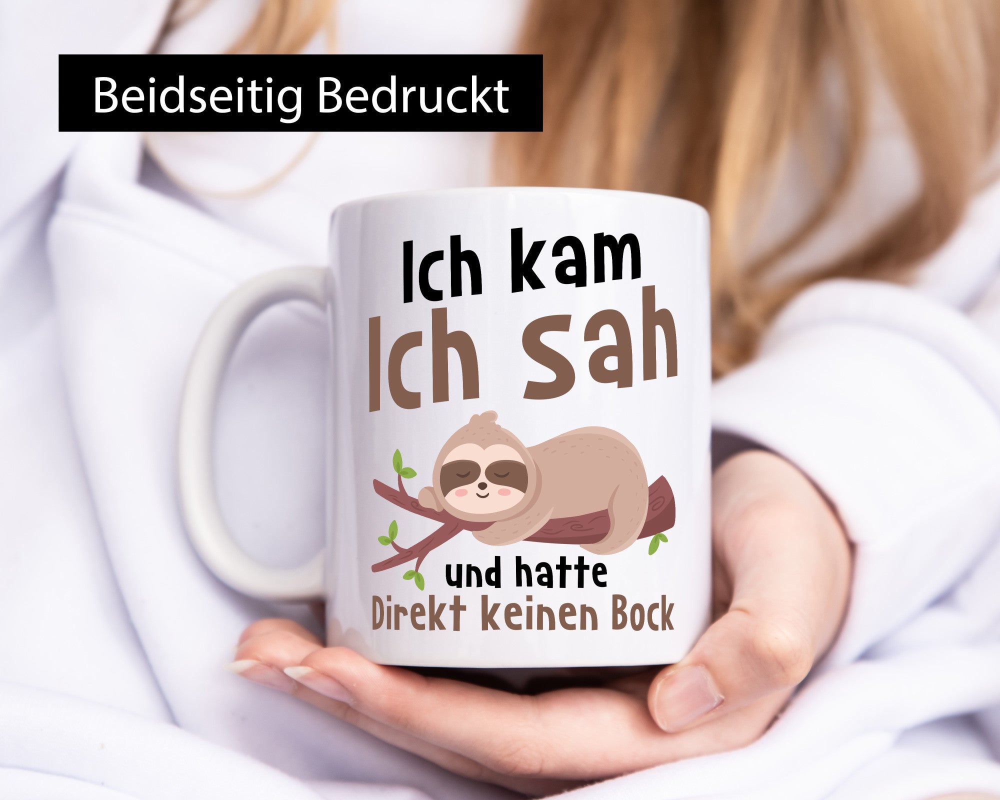 Keinen Bock | müdes Faultier Faulpelz Comic Schlafen Geschenkidee Tierliebhaber