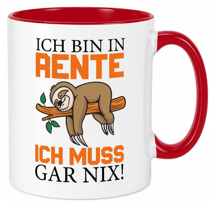 Ich bin in Rente lustig Humor Geschenkidee Geschenk Tasse