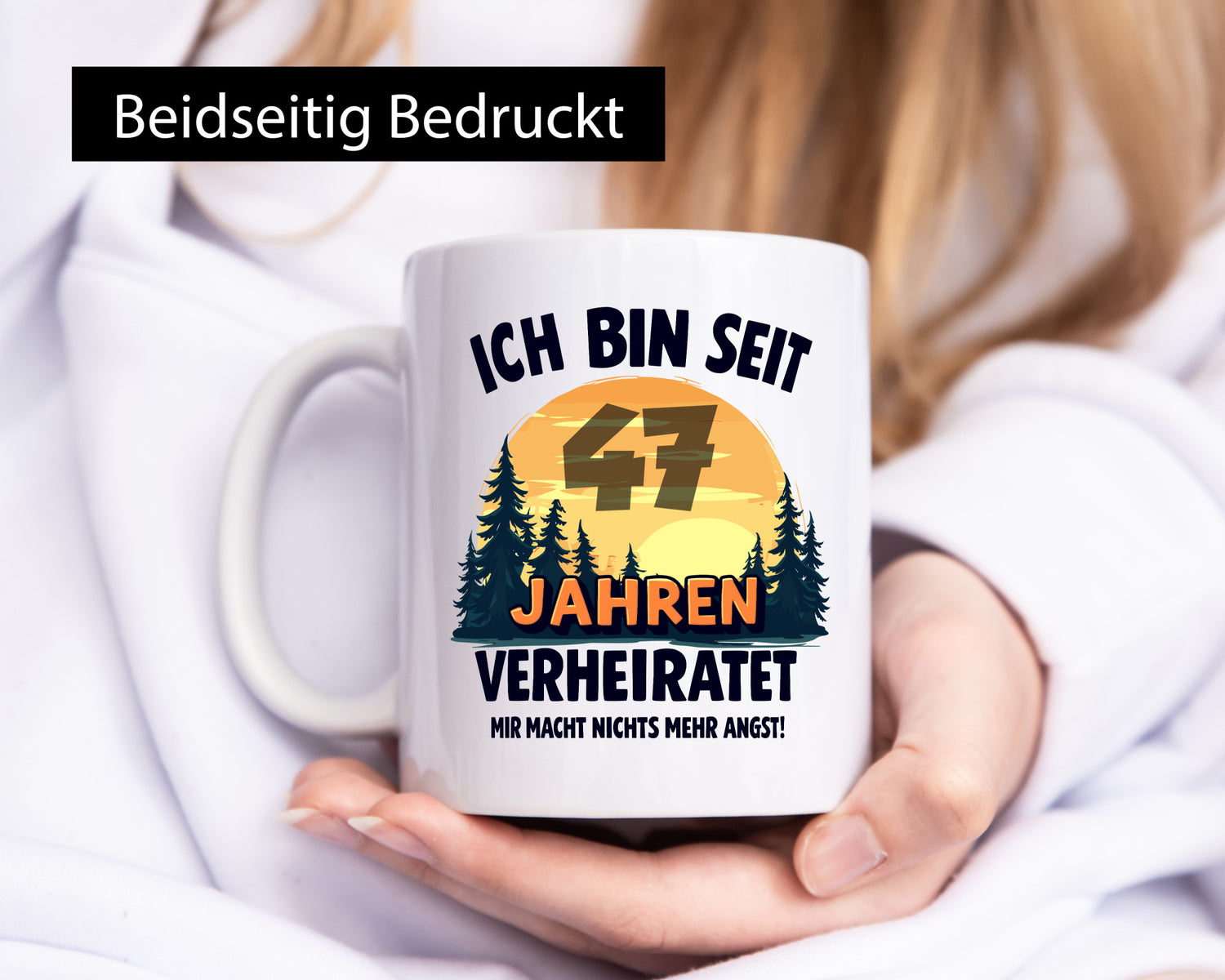 Ich bin Verheiratet | 47. Hochzeitstag Ehepaar Geschenkidee Humor Tasse