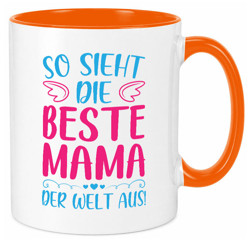 Beste Mama der Welt | Herzchen Geschenk Familie Geschenkidee lustiger Spruch Tasse