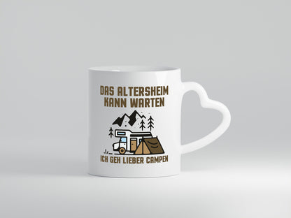 Altersheim kann warten, gehe campen | Wohnmobil Geschenkidee Humor Tasse