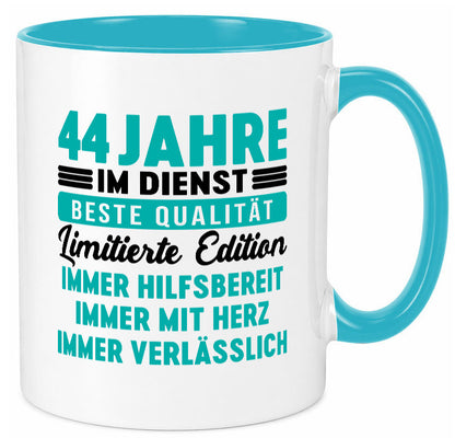 44 Jahre im Dienst | Jubiläum Arbeit v5 lustig Kollegen Büro Geschenk Tasse