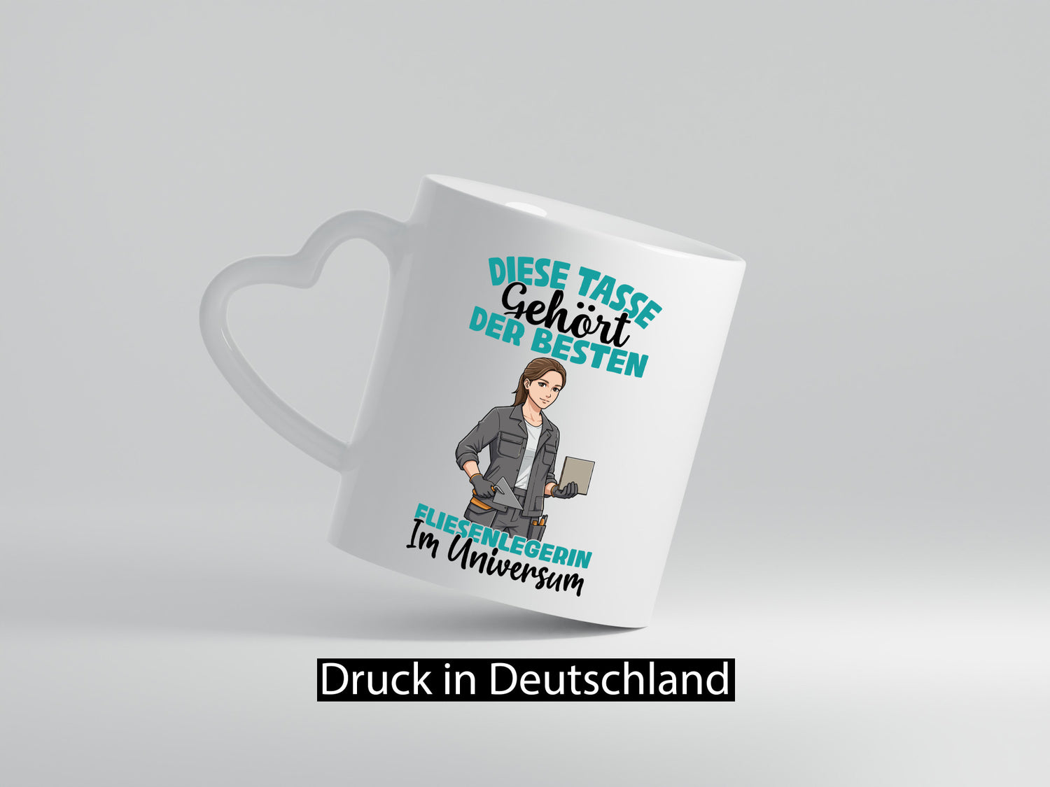 Im Universum: Fliesenlegerin | Fliesenlegen Bau Geschenkidee Humor Tasse