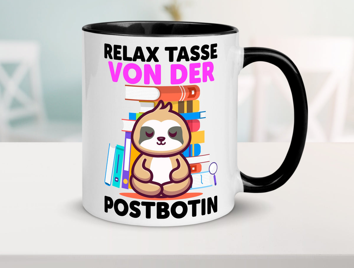 Relax Tasse: Postbotin | Beruf Post Briefträger Geschenk Arbeit Kollegen Büro