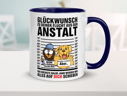 Glückwunsch zu deiner Flucht | Abschiedgeschenk v3 Geschenk Humor Geschenkidee