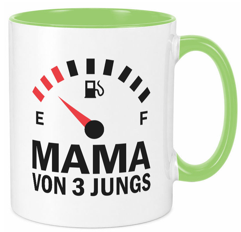 Mama von 3 Jungs | Muttertag Geschwister lustiger Spruch Geschenk Familie