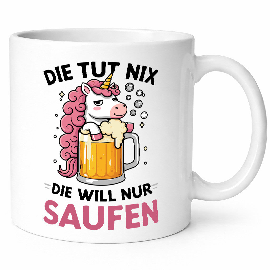 Die tut nix will nur Saufen | Einhorn v2 lustig Humor Geschenkidee Geschenk