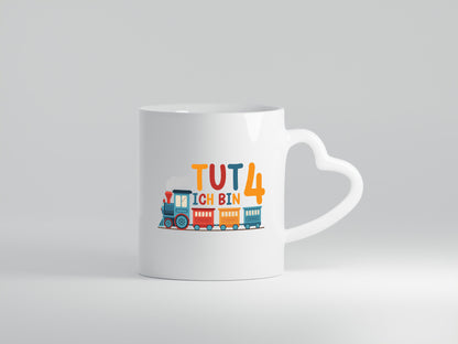 4. Geburtstag | 4 Jahre Eisenbahn Zug junge lustig Geschenkidee Geschenk Tasse