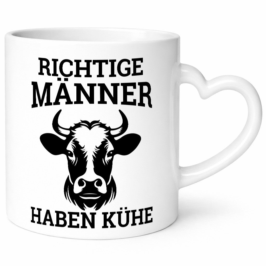 Richtige Männer haben Kühe | Bauernhof Rindvieh Humor Geschenkidee Tasse