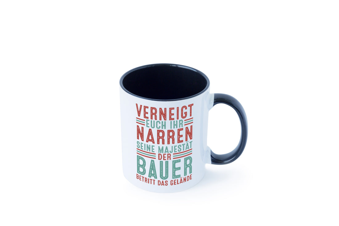 Verneigt euch: Bauer | Bauernhof Landwirtschaft v2 lustig Humor Geschenkidee Tasse