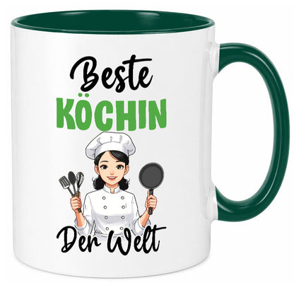 Beste Köchin | Chefköchin Chefkoch v2 lustig Arbeit Kollegen Büro Geschenk Tasse