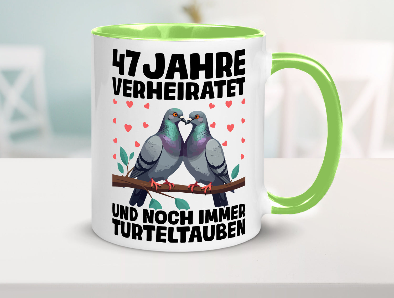 47 Jahre verheiratet | Turteltauben Ehe Ehepaar Humor Geschenkidee Tasse