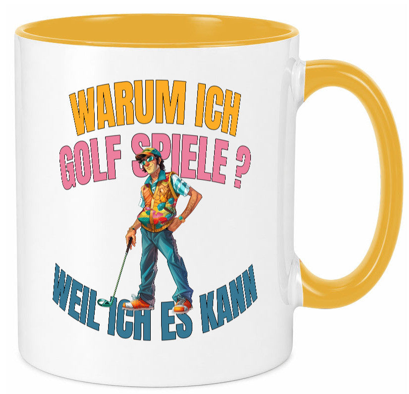 Der Golfspieler, Golfen, Freiheit beim Golfe, lustig Humor Geschenkidee Tasse