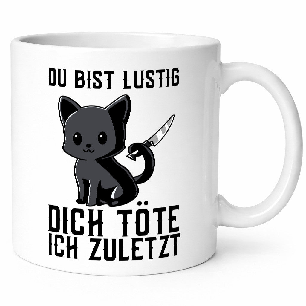 Du bist lustig | verrückte Katze mit Messer Sarkasmus lustiger Spruch Geschenk