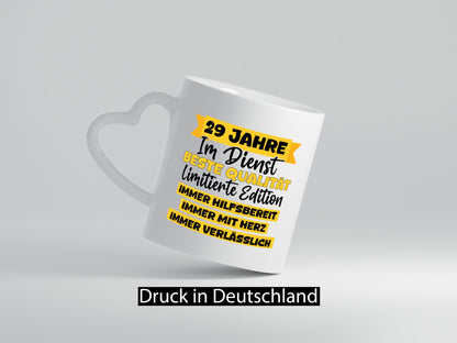 29 Jahre im Dienst | Jubiläum Arbeit v8 Geschenkidee Kollegen Büro Humor Tasse