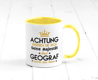 Seine Majestät Geograf | Geografie lustig Humor Geschenkidee Geschenk Tasse