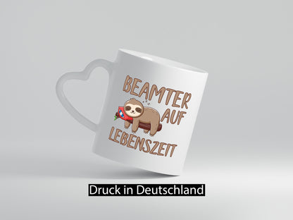 Beamter auf Lebenszeit | lustige Büro Tasse Faultier Geschenk Arbeit Kollegen