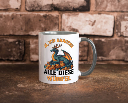 Ja ich brauche alle diese Würfel | Drache Rollenspiel v2 Geschenk Humor