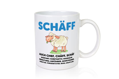 Chef | Arbeitgeber Boss Wortspiel Humor Arbeit Kollegen Büro Geschenkidee Tasse
