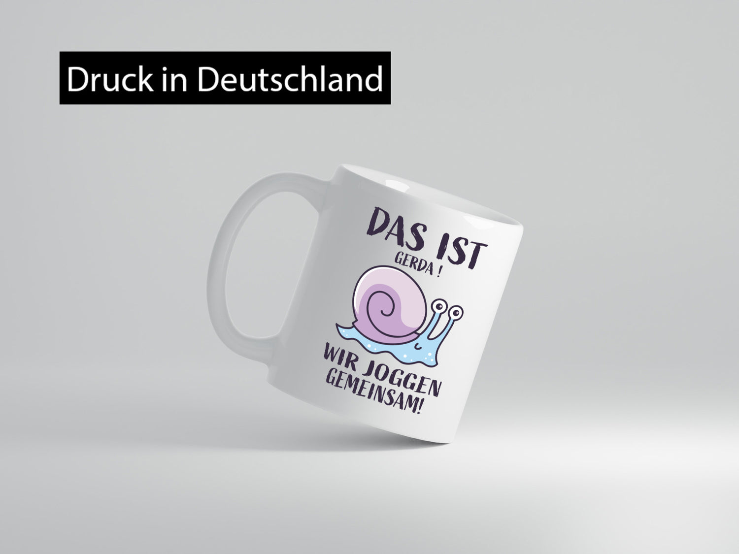 Gerda | wir joggen gemeinsam Schnecke Humor Geschenkidee Tasse