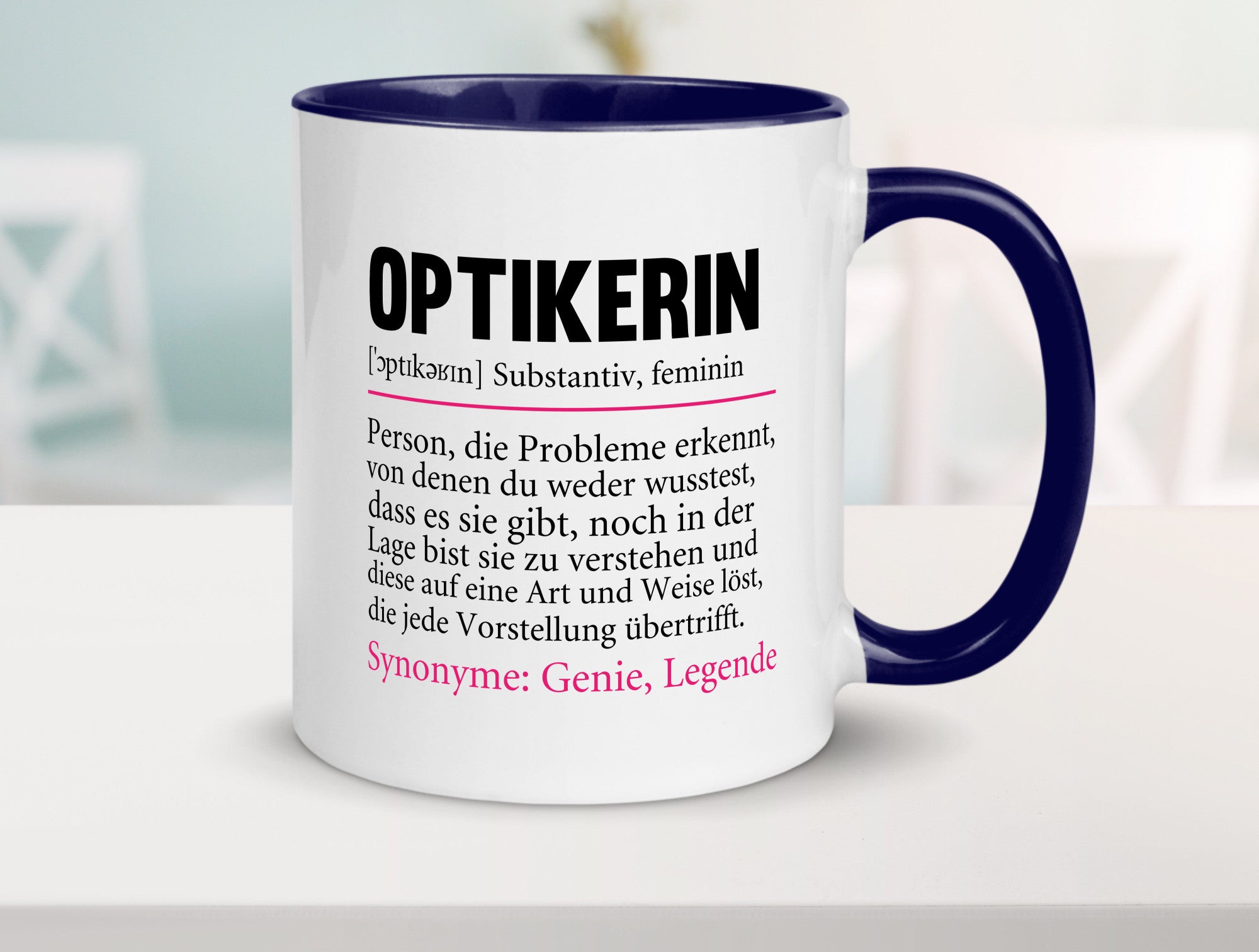 Optikerin | Spruch Humor Beruf Augenoptik Arbeit Kollegen Büro Geschenkidee