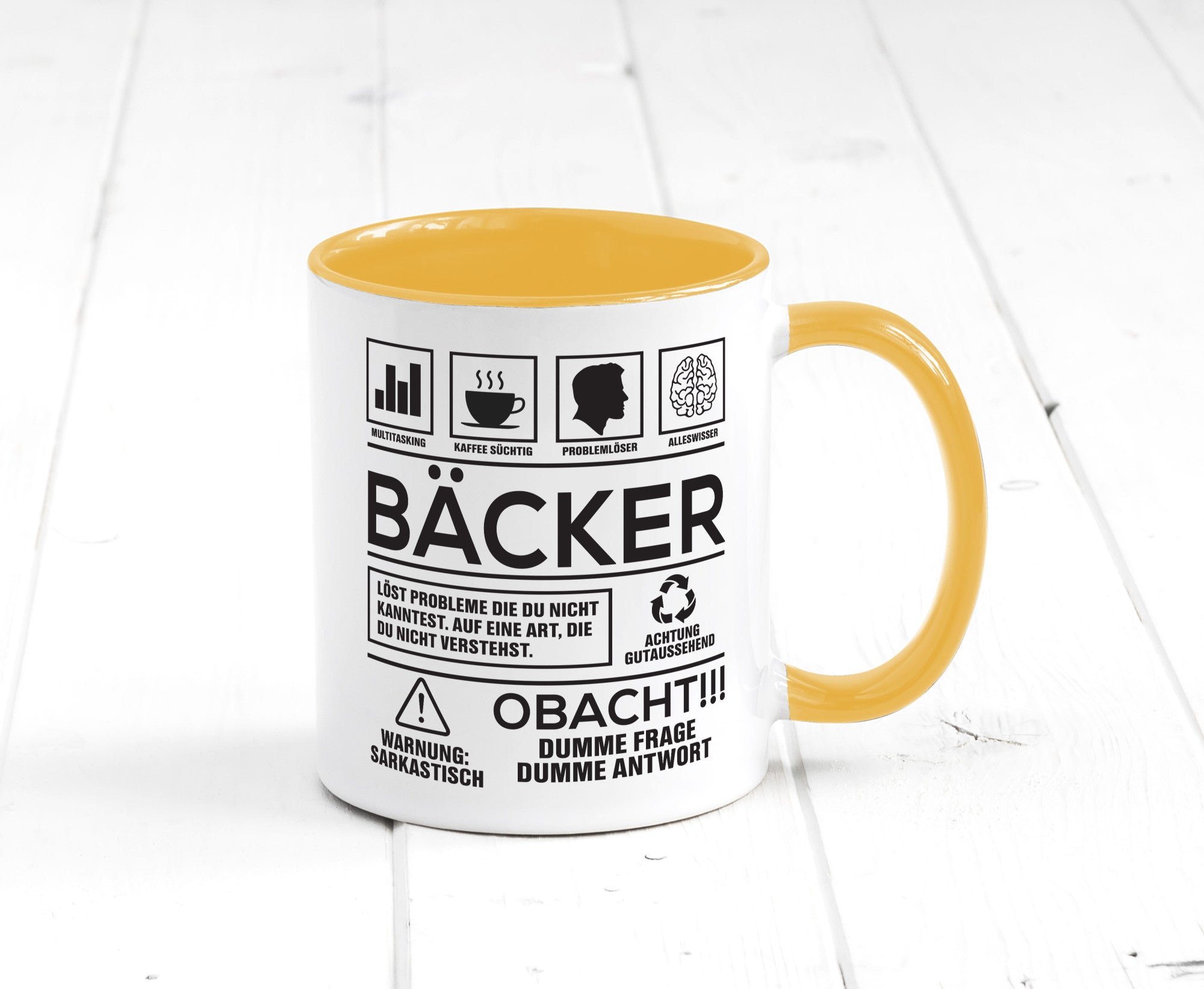 Achtung Probleme Bäcker | Bäckerei Backen Konditor Geschenk Humor Geschenkidee