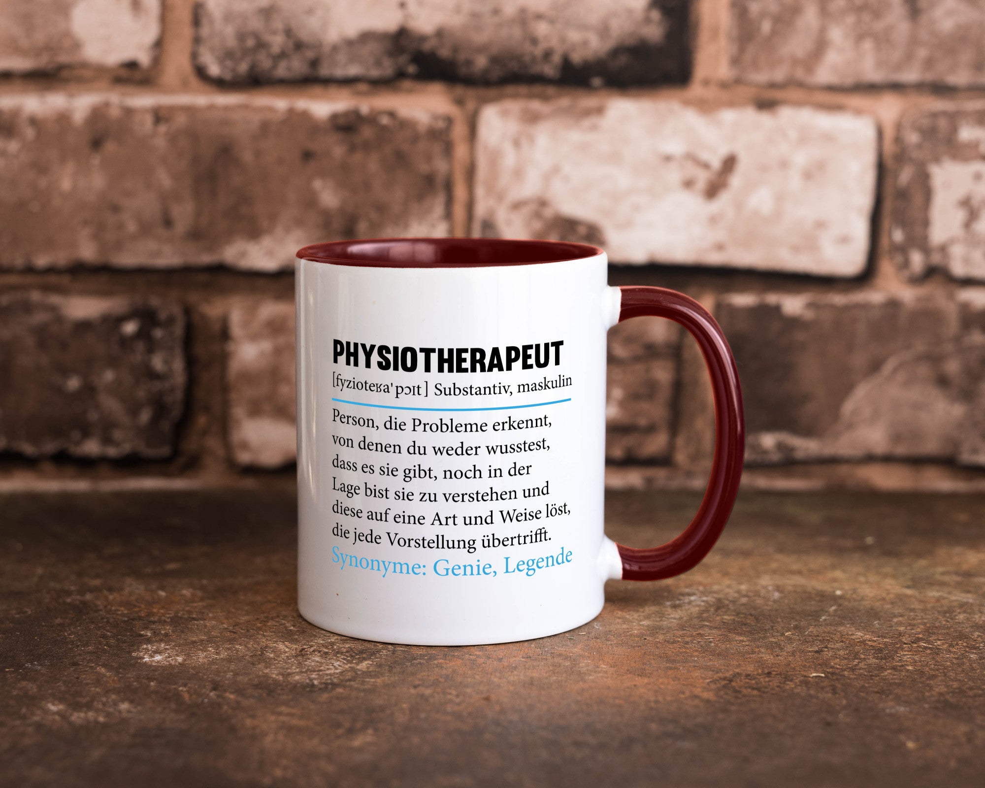 Physiotherapeut | Beruf Spruch Text lustig v2 Humor Arbeit Kollegen Büro