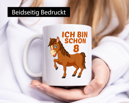 8. Geburtstag | Ich bin schon 8 Pferde Pony Geschenk Geschenkidee lustiger