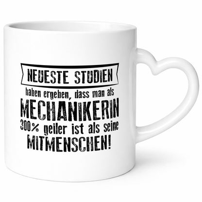 Neuste Studien: Mechanikerin | KFZ Humor Geschenkidee Tasse