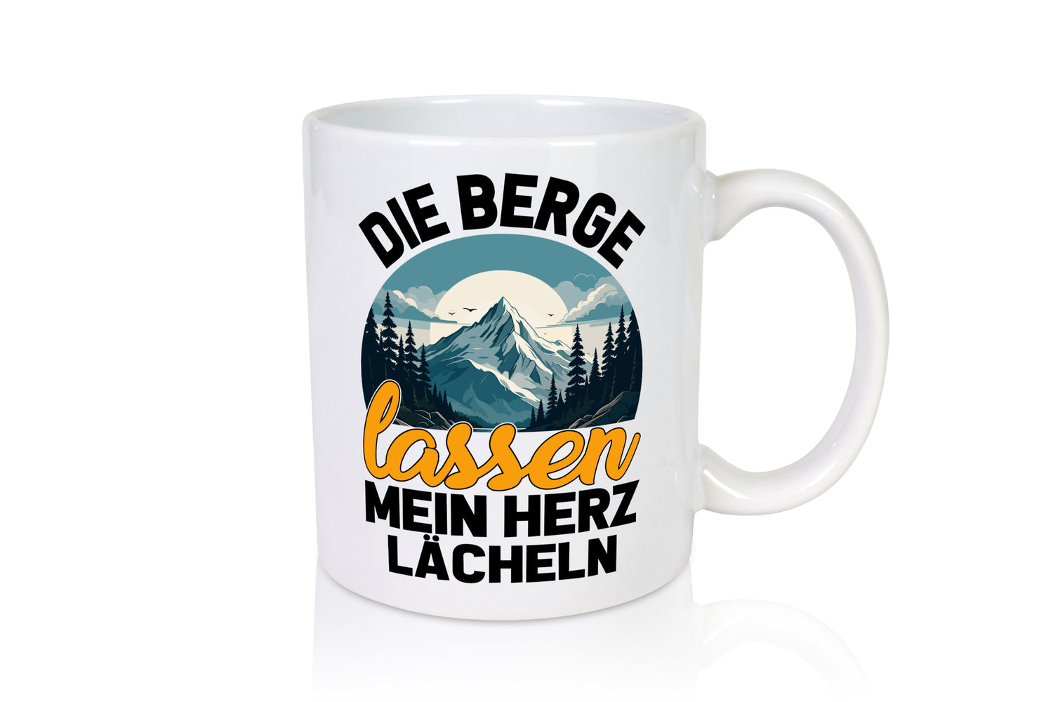 Berge lassen mein Herz lächeln | Wandern Humor Geschenkidee Tasse