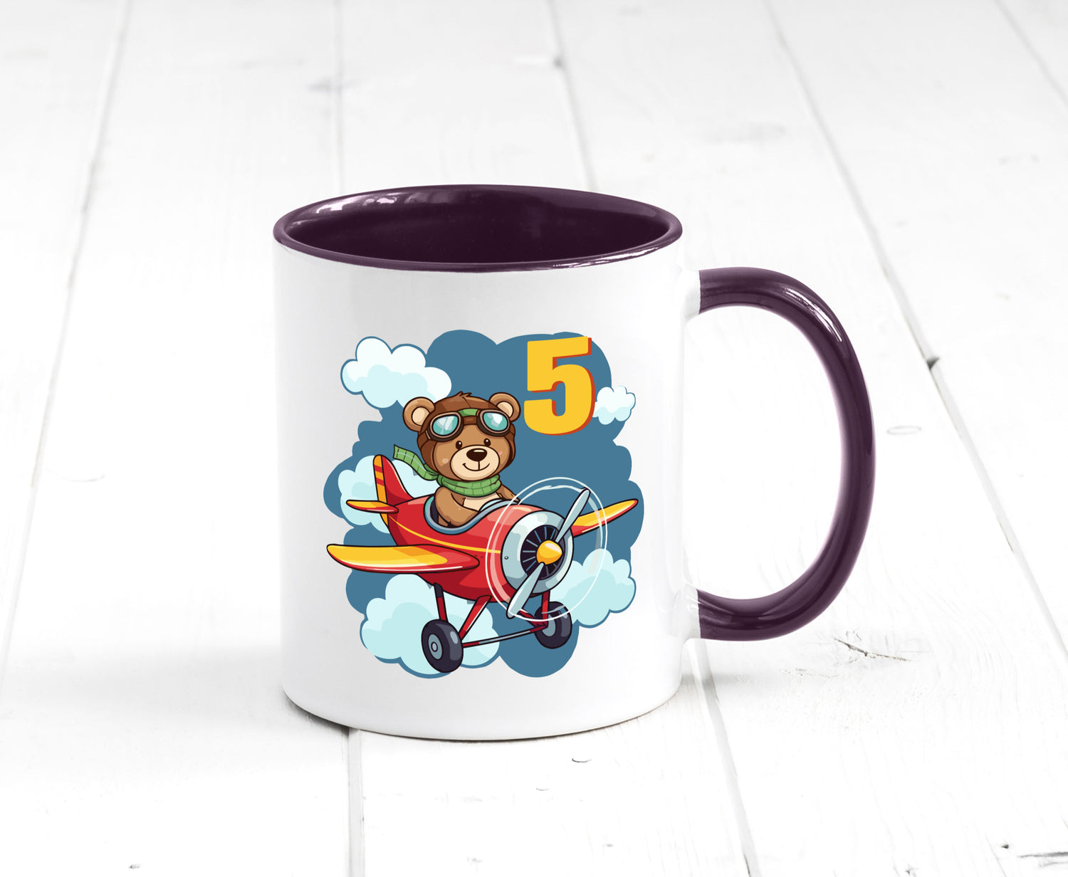 5. Geburtstag | 5 Jahre Kinder Pilot Flugzeug Geschenkidee Humor Tasse