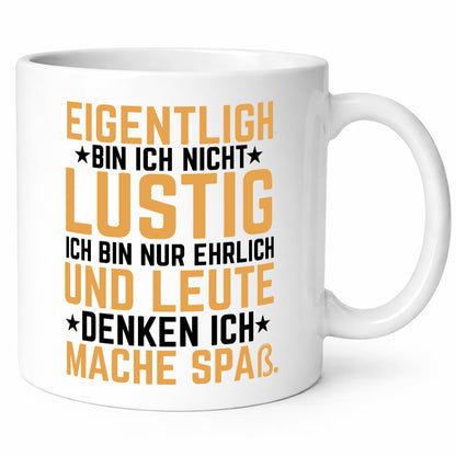 Ich bin ehrlich lustig Humor Geschenkidee Geschenk Tasse