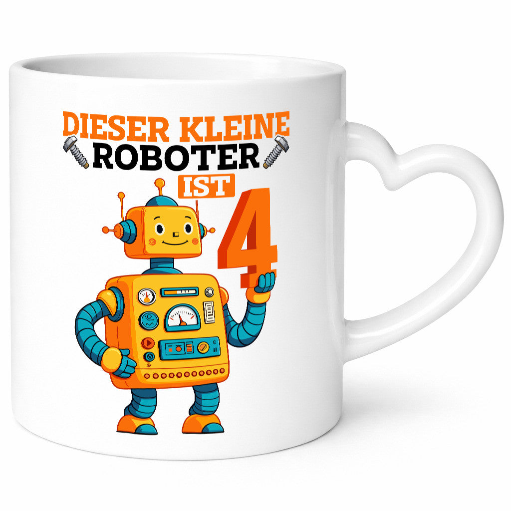 4. Geburtstag | 4 Jahre Roboter Junge Geschenkidee Humor Tasse