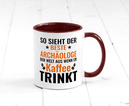 Kaffee trinkt: Archäologe | Archäologie Forscher lustig Humor Geschenkidee